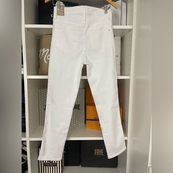 Madewell Stovepipe Exposed Button In Pure White Size  26 - Picture 4 of 9